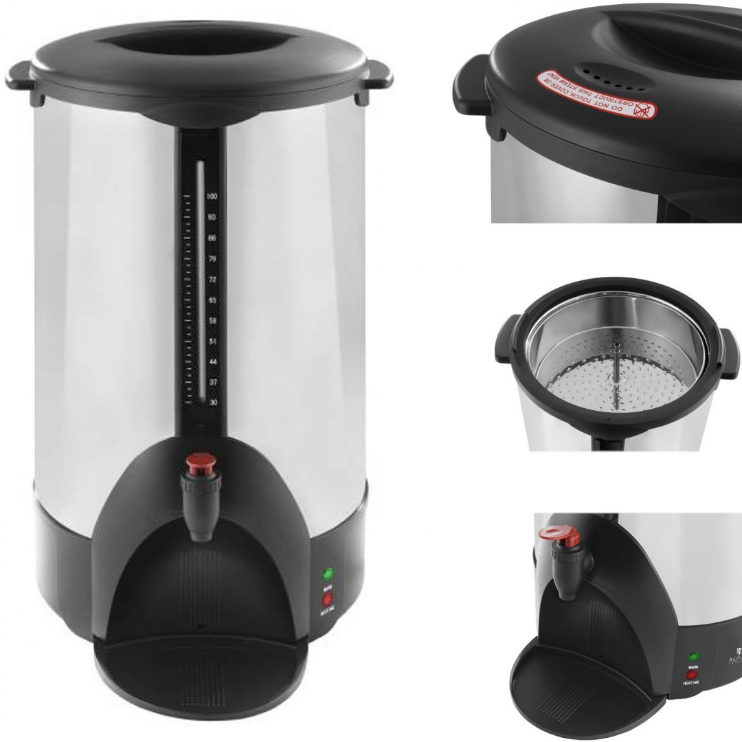 Perkolator zaparzacz do kawy i herbaty stalowy podwójne ścianki 230V 16L Royal Catering Perkolator zaparzacz do kawy i herbaty stalowy podwójne ścianki 230V 16L Royal Catering