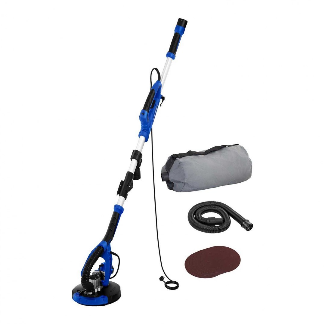 Szlifierka teleskopowa do tynków gładzi gipsu bezpyłowa z odkurzaczem 750W dł. 197cm śr. 220mm MSW Szlifierka teleskopowa do tynków gładzi gipsu bezpyłowa z odkurzaczem 750W dł. 197cm śr. 220mm MSW