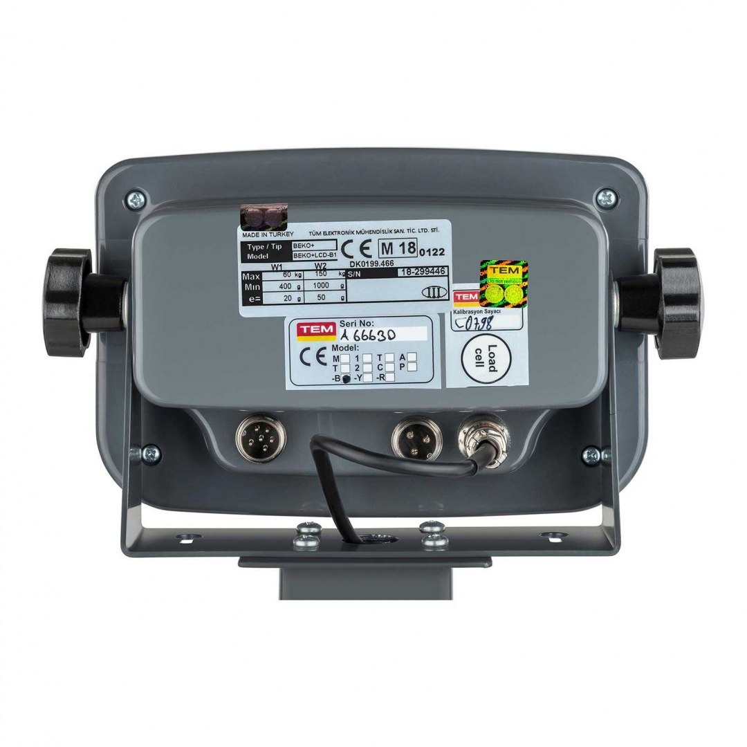 Waga platformowa magazynowa zalegalizowana BEKO+ TEM RS232 150kg / 50g TEM Waga platformowa magazynowa zalegalizowana BEKO+ TEM RS232 150kg / 50g TEM