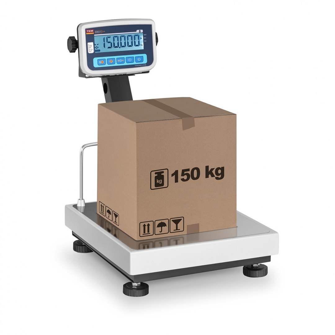 Waga platformowa magazynowa zalegalizowana BEKO+ TEM RS232 150kg / 50g TEM Waga platformowa magazynowa zalegalizowana BEKO+ TEM RS232 150kg / 50g TEM