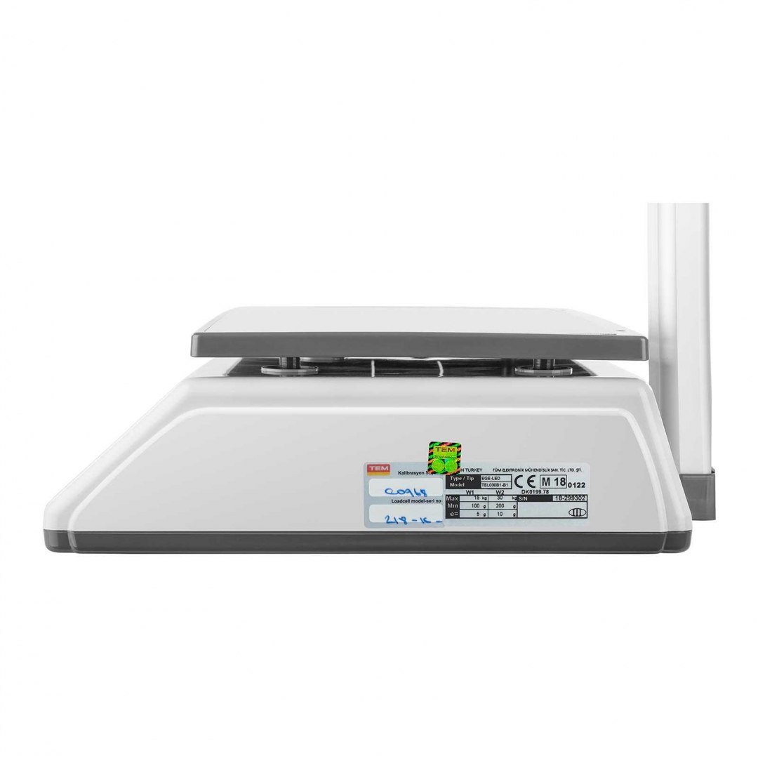 Waga sklepowa cenowa zalegalizowana EGE-LED TEM RS232 30kg / 10g TEM Waga sklepowa cenowa zalegalizowana EGE-LED TEM RS232 30kg / 10g TEM