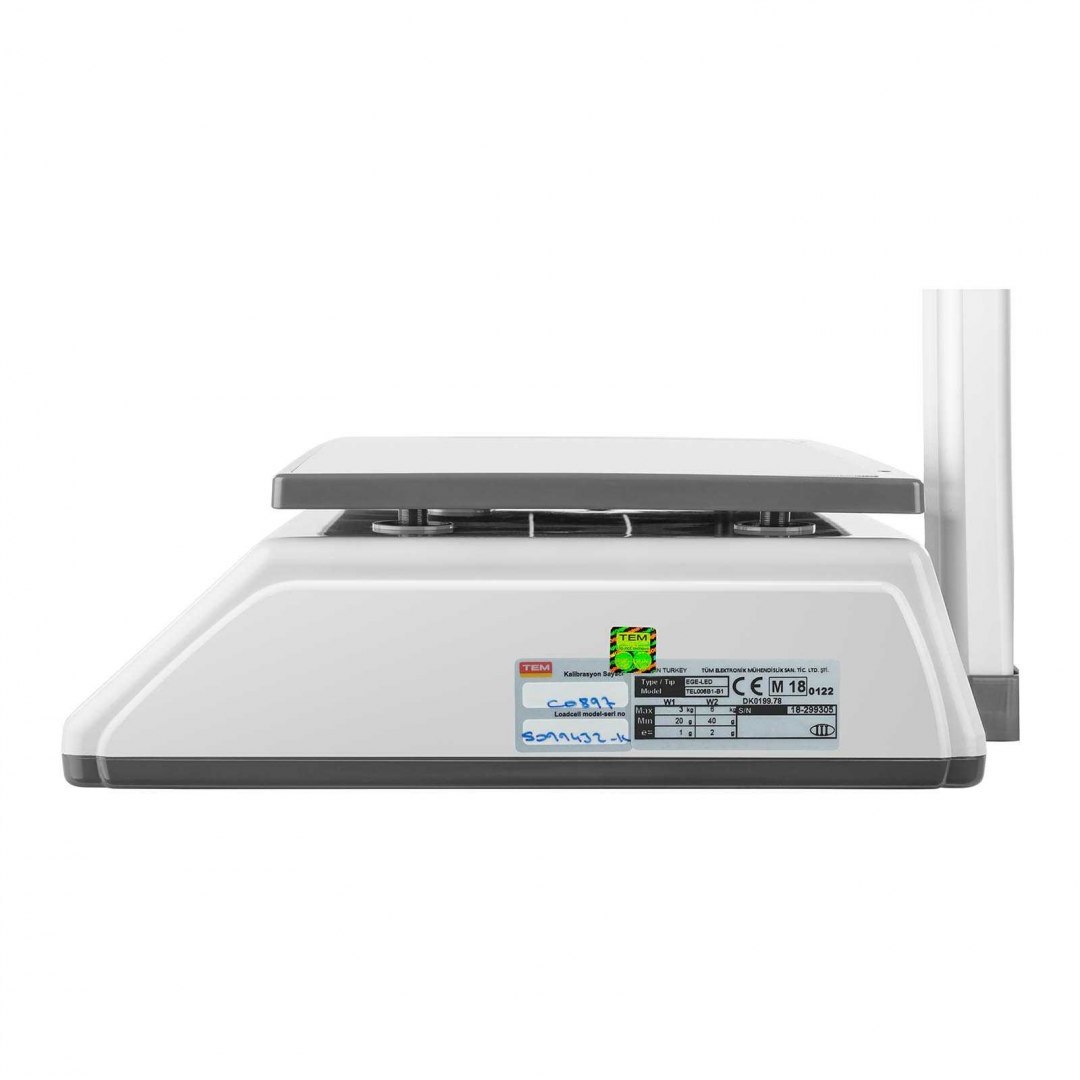 Waga sklepowa cenowa zalegalizowana EGE-LED TEM RS232 6kg / 2g TEM Waga sklepowa cenowa zalegalizowana EGE-LED TEM RS232 6kg / 2g TEM