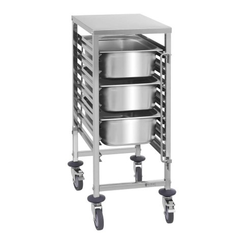 Wózek gastronomiczny transportowy do pojemników 7x GN1/1 nośność do 50kg Royal Catering Wózek gastronomiczny transportowy do pojemników 7x GN1/1 nośność do 50kg Royal Catering
