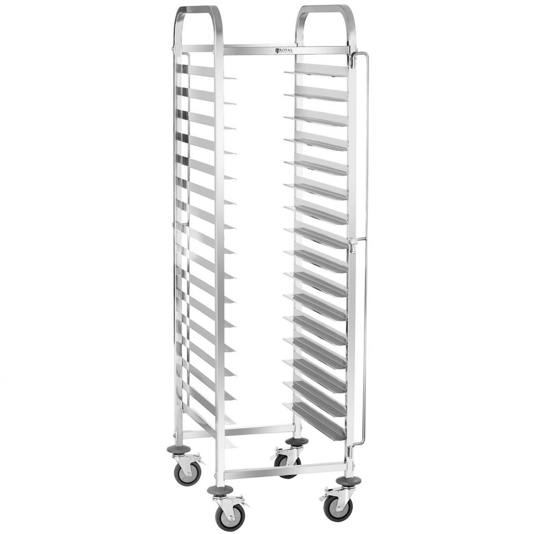 Wózek kelnerski cateringowy do transportu 16 pojemników tac 60 x 40 cm Royal Catering RCTW-16TB.1 Royal Catering Wózek kelnerski cateringowy do transportu 16 pojemników tac 60 x 40 cm Royal Catering RCTW-16TB.1 Royal Catering