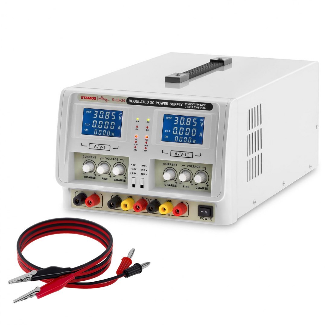 Zasilacz laboratoryjny warsztatowy regulowany źródło prądu z 3 trybami pracy 315W 230V Stamos Soldering S-LS-24 Stamos Soldering Zasilacz laboratoryjny warsztatowy regulowany źródło prądu z 3 trybami pracy 315W 230V Stamos Soldering S-LS-24 Stamos Soldering