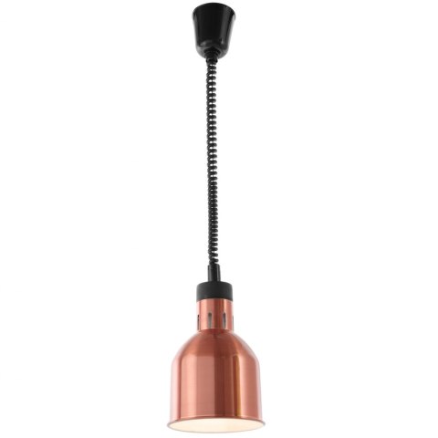Lampa do podgrzewania potraw - wisząca cylindryczna stożkowa miedziana 250W Hendi Lampa do podgrzewania potraw - wisząca cylindryczna stożkowa miedziana 250W Hendi