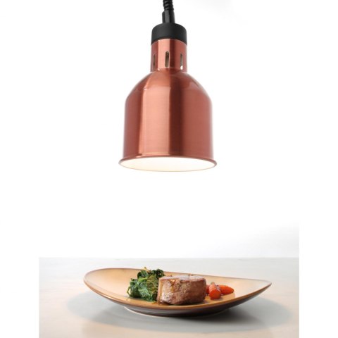 Lampa do podgrzewania potraw - wisząca cylindryczna stożkowa miedziana 250W Hendi Lampa do podgrzewania potraw - wisząca cylindryczna stożkowa miedziana 250W Hendi