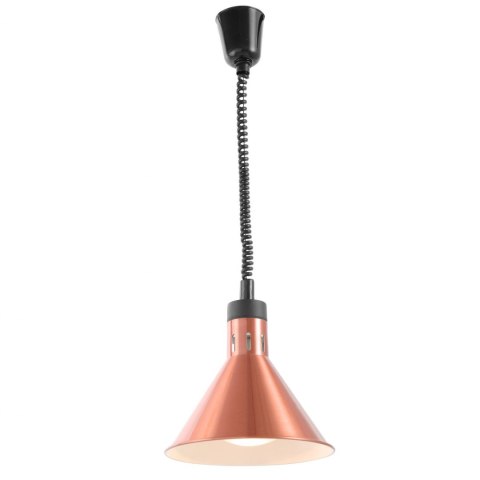 Lampa do podgrzewania potraw - wisząca stożkowa miedziana 250W Hendi Lampa do podgrzewania potraw - wisząca stożkowa miedziana 250W Hendi