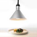 Lampa do podgrzewania potraw - wisząca stożkowa srebrna 250W Hendi