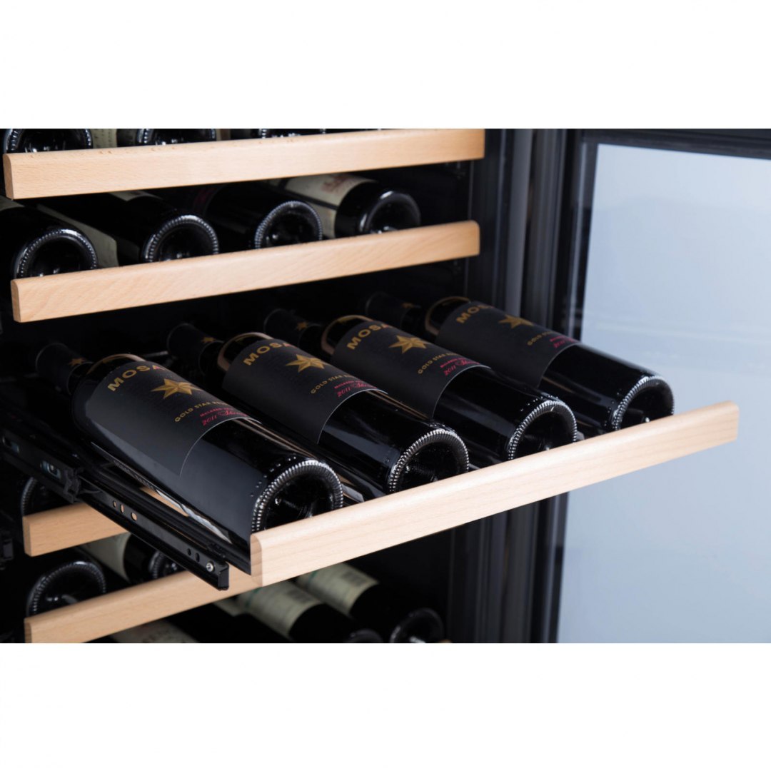 Lodówka na wino do chłodzenia wina 2 strefy 5 półek 44 butelki LED 155L ARKTIC Lodówka na wino do chłodzenia wina 2 strefy 5 półek 44 butelki LED 155L ARKTIC