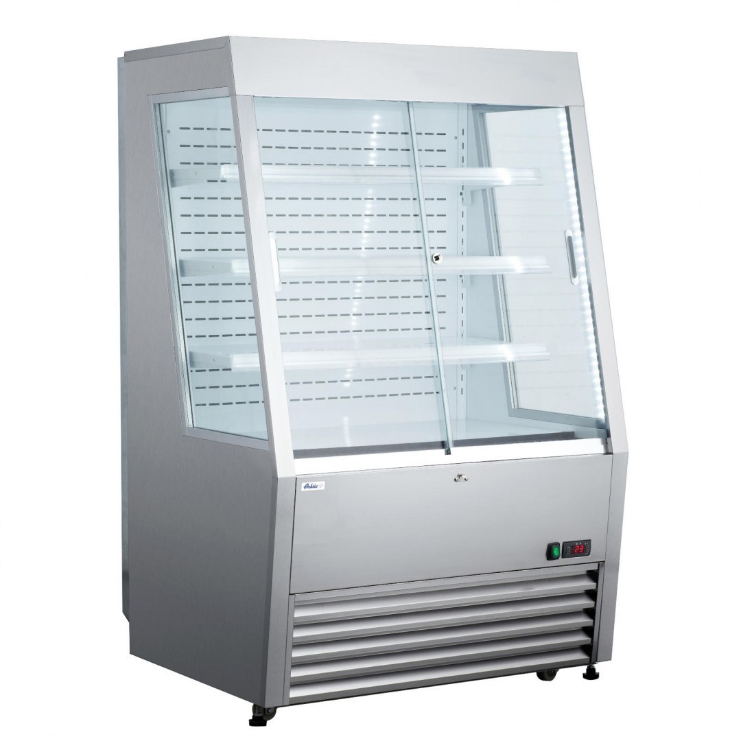 Regał chłodniczy cukierniczy przyścienny do sklepu cukierni 3 półki LED 320L ARKTIC Regał chłodniczy cukierniczy przyścienny do sklepu cukierni 3 półki LED 320L ARKTIC