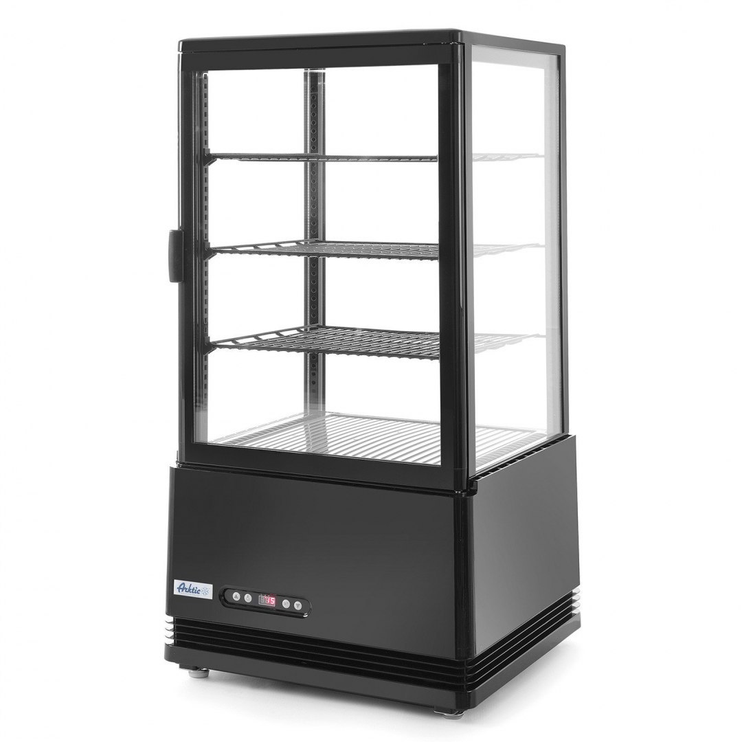 Witryna chłodnicza cukiernicza 3 półki 68L LED - czarna ARKTIC Witryna chłodnicza cukiernicza 3 półki 68L LED - czarna ARKTIC