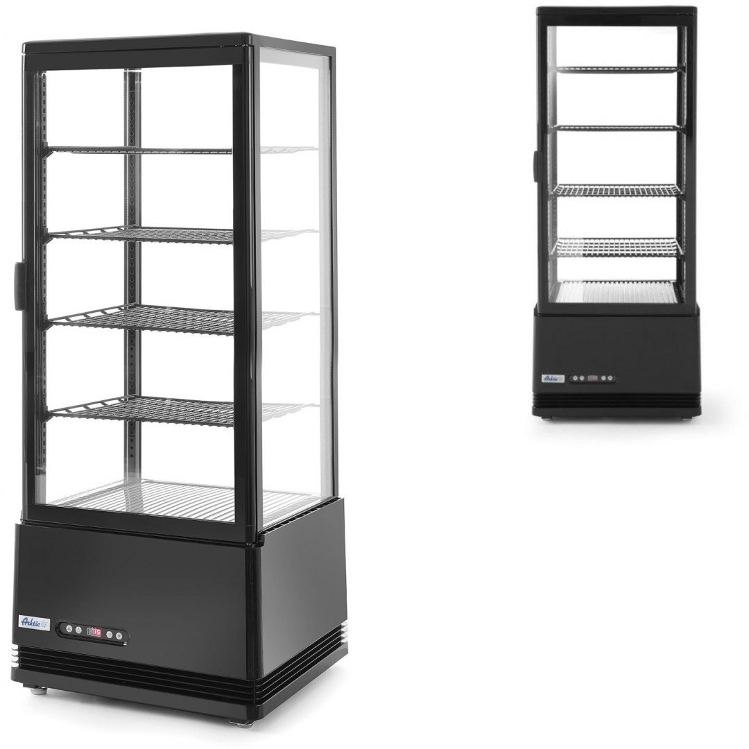 Witryna chłodnicza cukiernicza 4 półki 98L LED - czarna ARKTIC Witryna chłodnicza cukiernicza 4 półki 98L LED - czarna ARKTIC