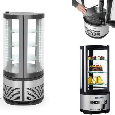 Witryna chłodnicza cukiernicza okrągła 3 półki LED 100L ARKTIC Witryna chłodnicza cukiernicza okrągła 3 półki LED 100L ARKTIC