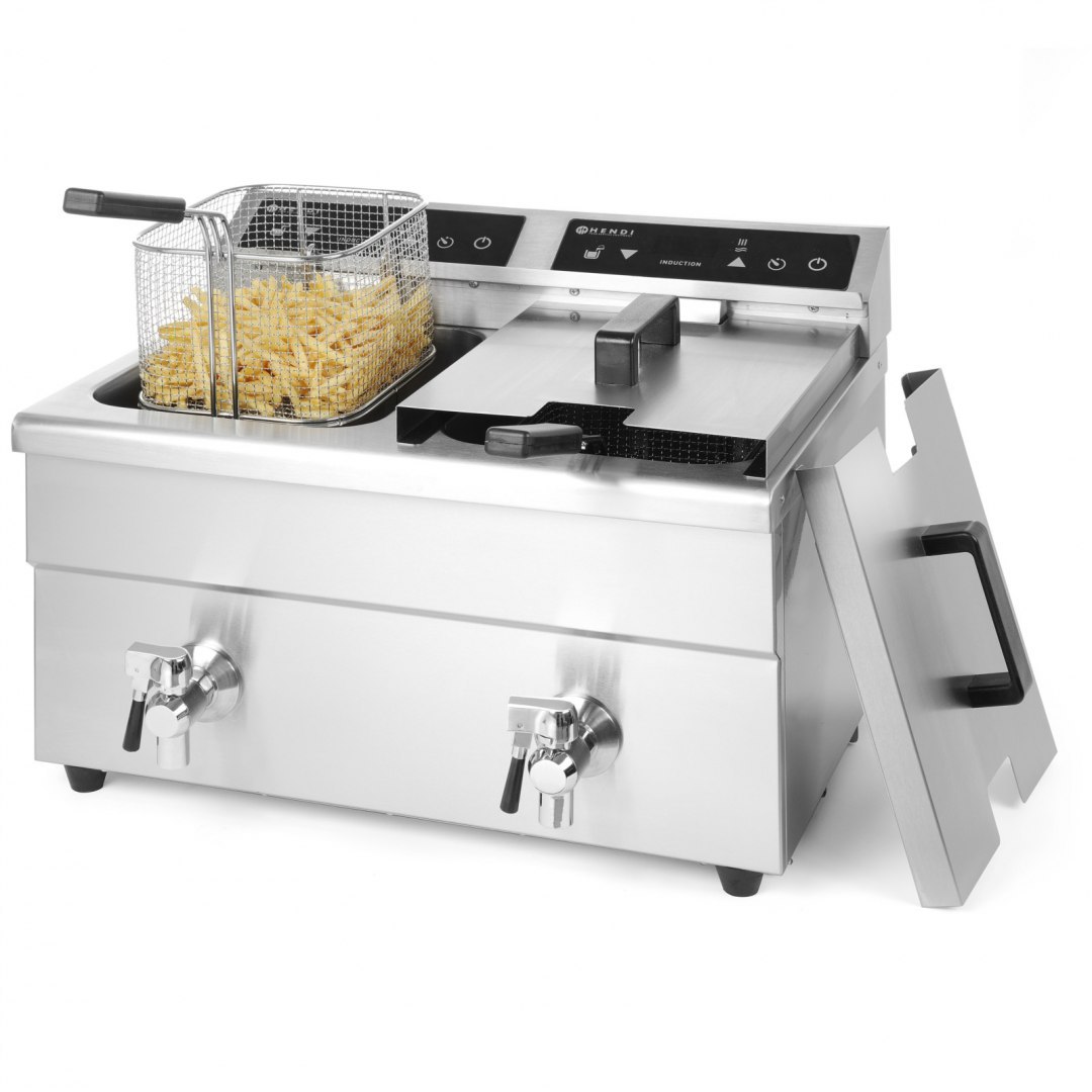 Frytownica indukcyjna podwójna z kranem KITCHEN LINE 2x 8 L Hendi 215029 Hendi Frytownica indukcyjna podwójna z kranem KITCHEN LINE 2x 8 L Hendi 215029 Hendi