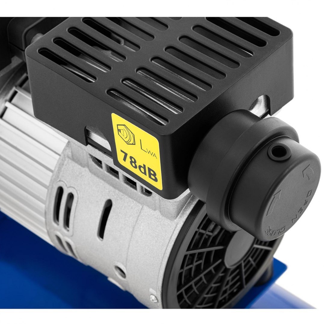 Kompresor sprężarka powietrza bezolejowa mobilna z ciśnieniomierzem 6-8 bar 24 l/6.3 GAL 550 W MSW