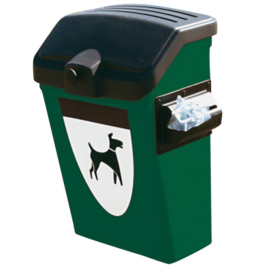 Kosz uliczny na psie odchody FIDO 25L + zasobnik na woreczki MEVA Kosz uliczny na psie odchody FIDO 25L + zasobnik na woreczki MEVA