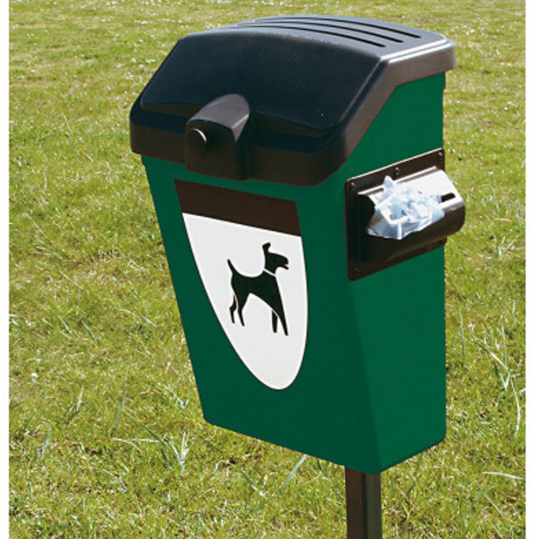 Kosz uliczny na psie odchody FIDO 25L + zasobnik na woreczki MEVA Kosz uliczny na psie odchody FIDO 25L + zasobnik na woreczki MEVA