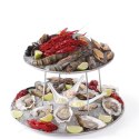 Patery półmiski ekspozycyjne stalowe z podstawą do owoców morza - Hendi 480519 Hendi
