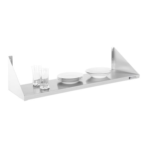 Półka ścienna wisząca stalowa nierdzewna pojedyncza 90cm Royal Catering Półka ścienna wisząca stalowa nierdzewna pojedyncza 90cm Royal Catering