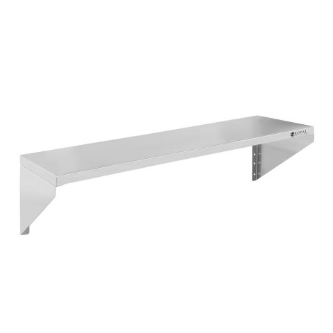 Półka ścienna wisząca stalowa nierdzewna pojedyncza 90cm Royal Catering Półka ścienna wisząca stalowa nierdzewna pojedyncza 90cm Royal Catering
