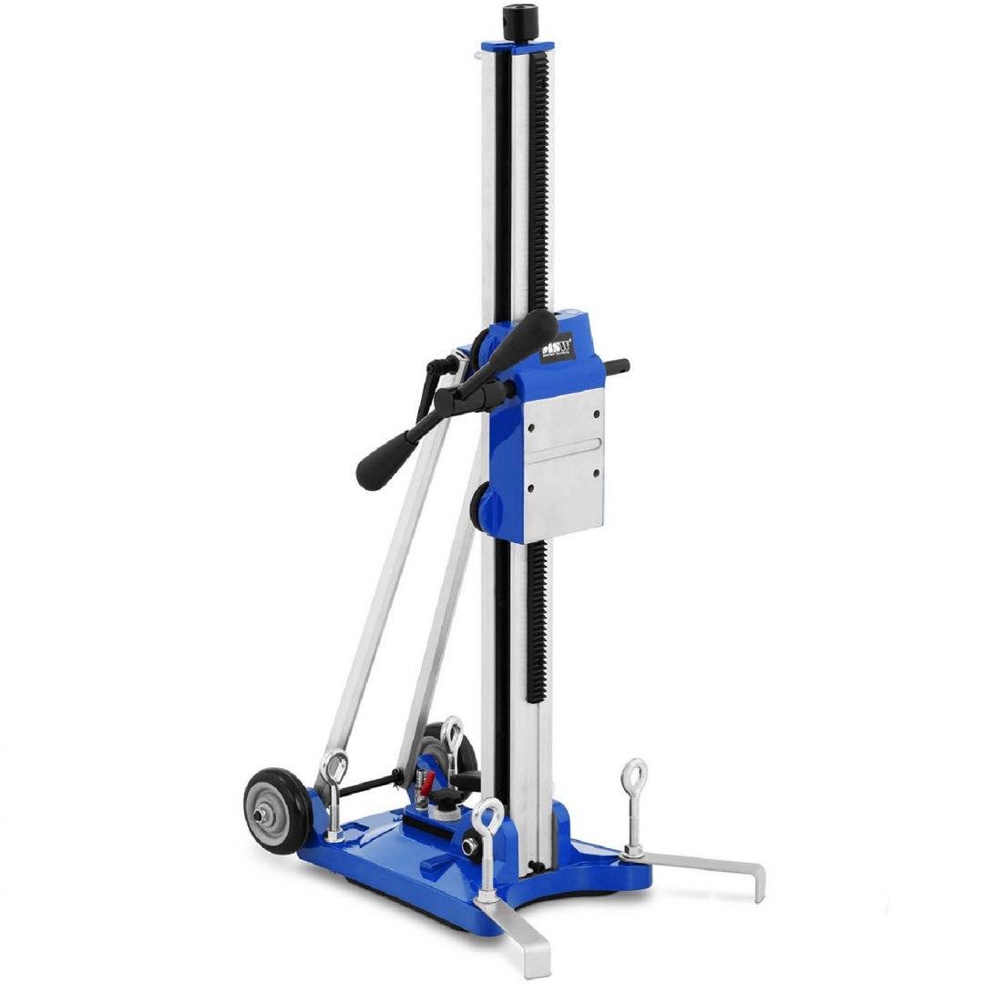 Statyw stojak do wiertnicy wiertarki koronowej z regulacją i kołami śr. 130-300 mm MSW Statyw stojak do wiertnicy wiertarki koronowej z regulacją i kołami śr. 130-300 mm MSW