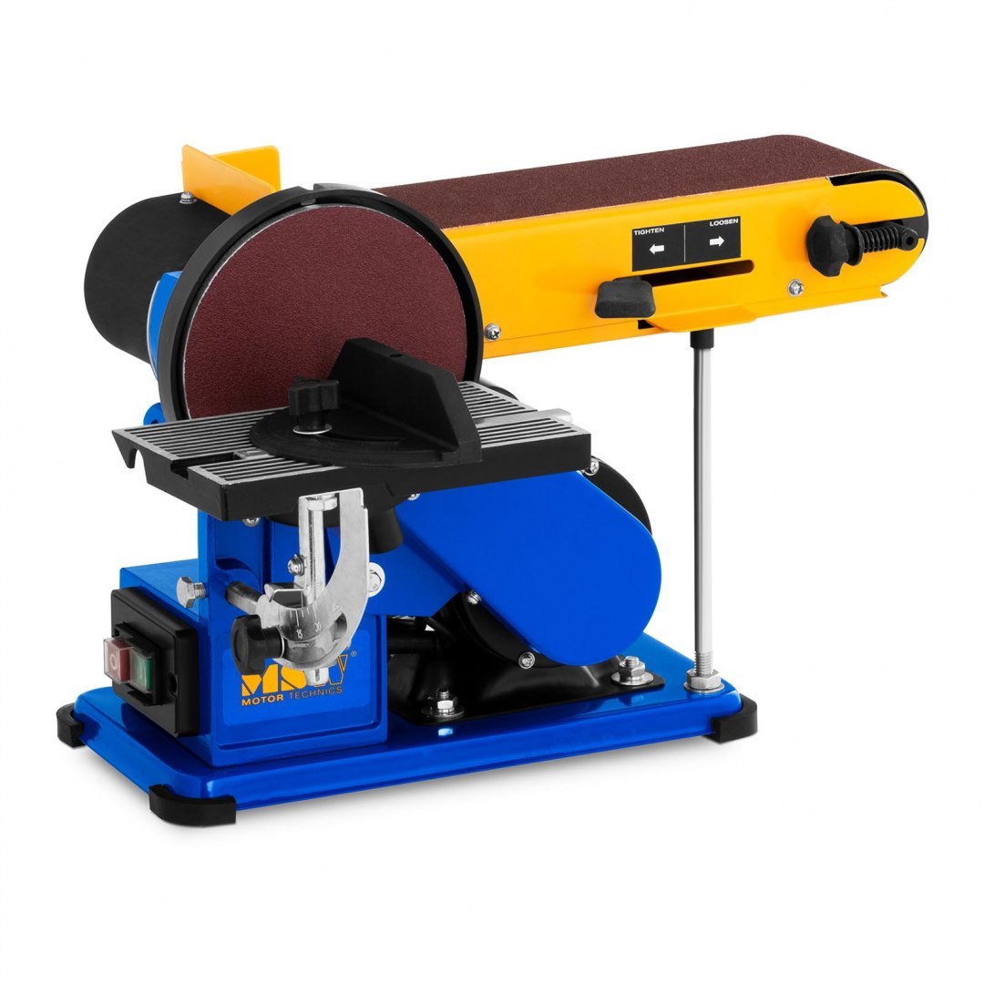 Szlifierka taśmowo-tarczowa stołowa 2 w 1 375 W + Tarcza 150 mm Pas 100 x 914 mm MSW Szlifierka taśmowo-tarczowa stołowa 2 w 1 375 W + Tarcza 150 mm Pas 100 x 914 mm MSW
