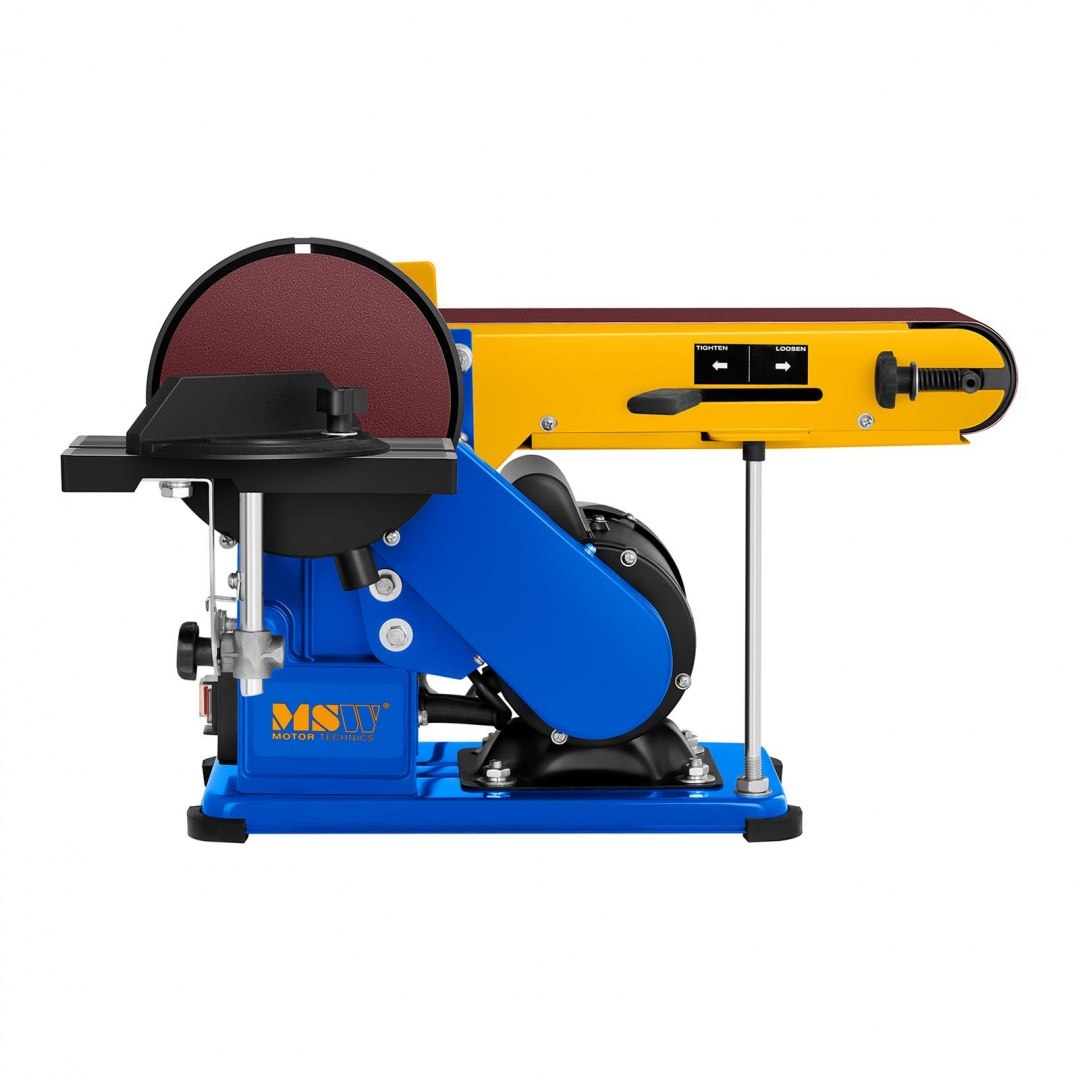 Szlifierka taśmowo-tarczowa stołowa 2 w 1 375 W + Tarcza 150 mm Pas 100 x 914 mm MSW Szlifierka taśmowo-tarczowa stołowa 2 w 1 375 W + Tarcza 150 mm Pas 100 x 914 mm MSW