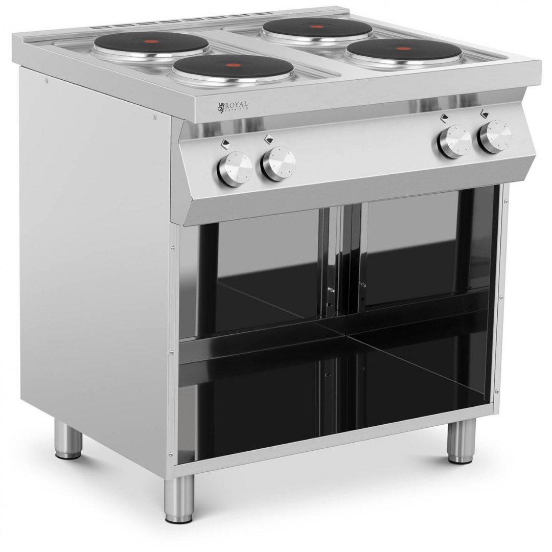 Kuchnia elektryczna 4-płytowa wolnostojąca z otwartą podstawą 4 x 2600 W 400 V ITALY Royal Catering Kuchnia elektryczna 4-płytowa wolnostojąca z otwartą podstawą 4 x 2600 W 400 V ITALY Royal Catering