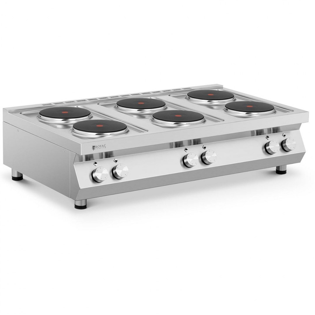 Kuchnia elektryczna 6-płytowa nastawna śr. 22 cm 6 x 2600 W 400 V ITALY Royal Catering Kuchnia elektryczna 6-płytowa nastawna śr. 22 cm 6 x 2600 W 400 V ITALY Royal Catering
