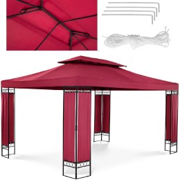 Pawilon ogrodowy altana namiot składany 3 x 4 x 2.6 m czerwone wino UNIPRODO