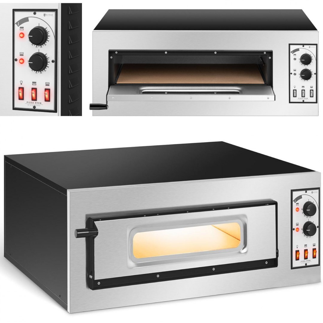 Piec do pizzy jednokomorowy 1 pizza śr. 45 cm 400 V 5000 W ITALY Royal Catering Piec do pizzy jednokomorowy 1 pizza śr. 45 cm 400 V 5000 W ITALY Royal Catering