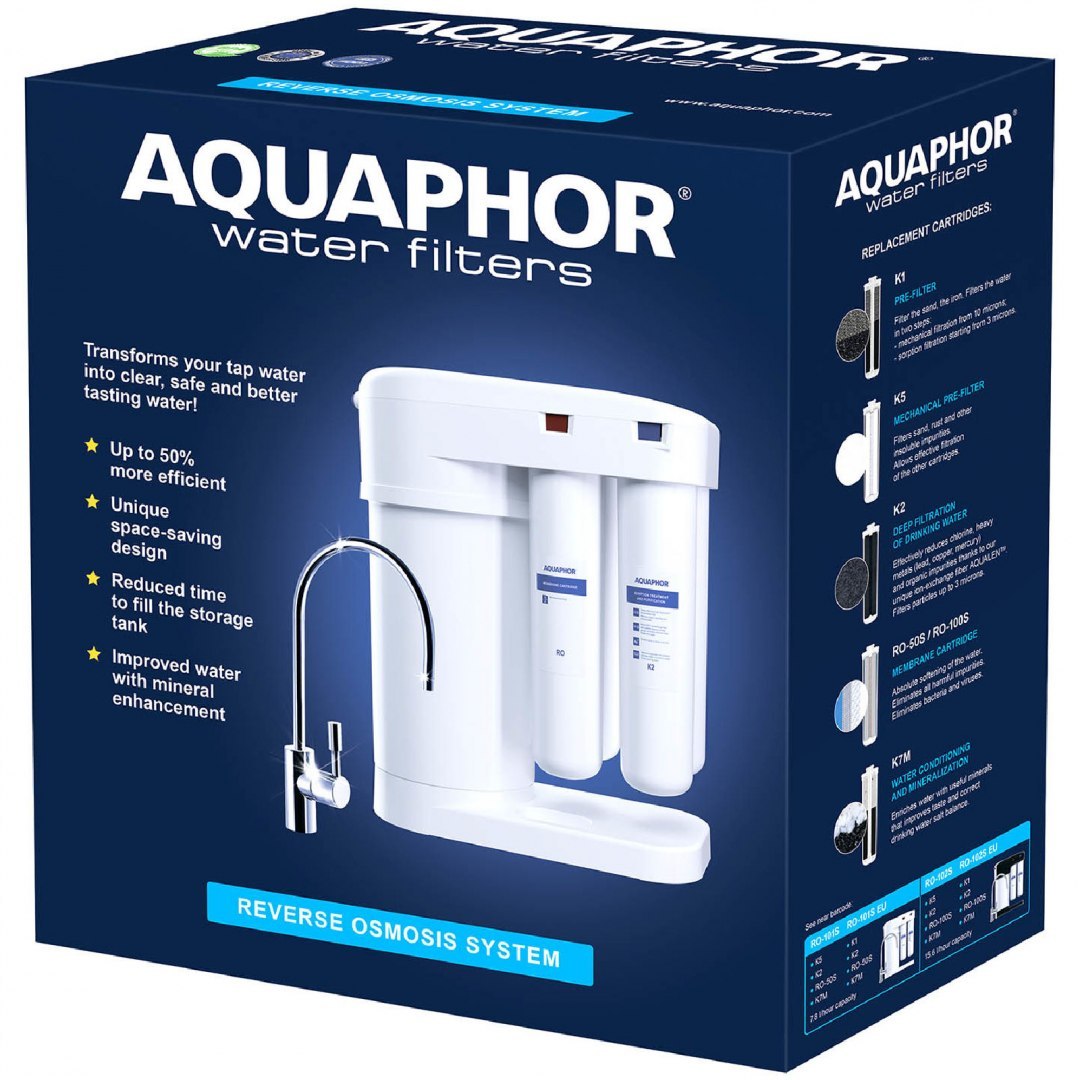 System odwróconej osmozy z kranem K5 K2 K50S K7M 190 l/dzień AQUAPHOR System odwróconej osmozy z kranem K5 K2 K50S K7M 190 l/dzień AQUAPHOR