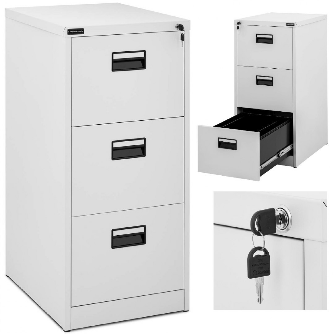 Szafa biurowa na dokumenty akta z 3 szufladami metalowa 47 x 60 x 101.5 cm FROMM&STARCK Szafa biurowa na dokumenty akta z 3 szufladami metalowa 47 x 60 x 101.5 cm FROMM&STARCK