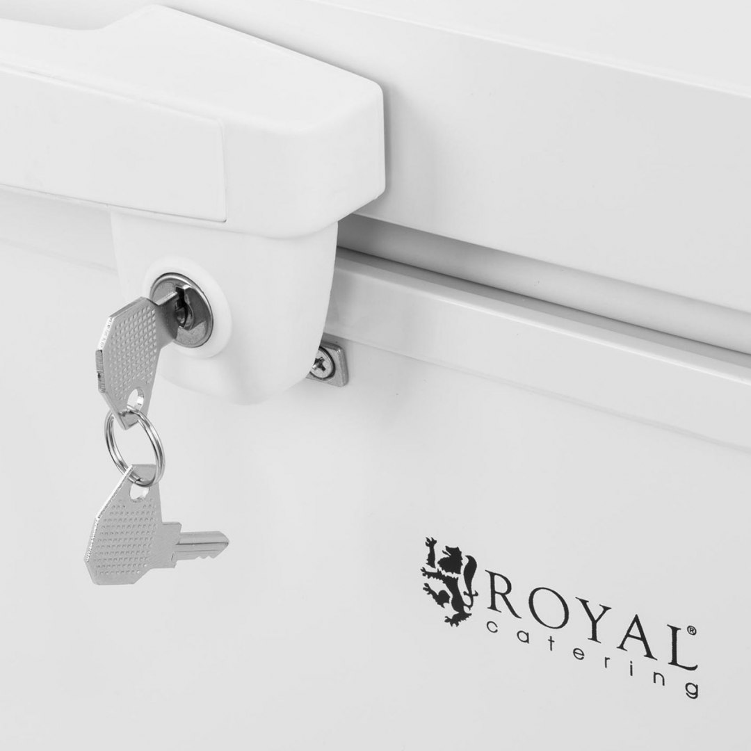 Zamrażarka skrzyniowa gastronomiczna z zamkiem A+ do -40 C 560 l Royal Catering Zamrażarka skrzyniowa gastronomiczna z zamkiem A+ do -40 C 560 l Royal Catering