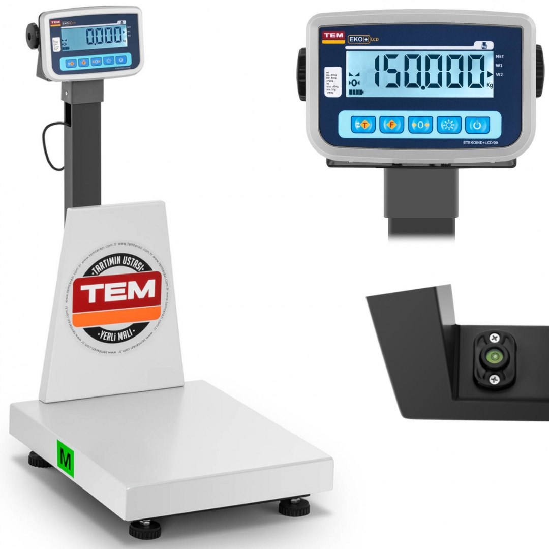 Waga platformowa przemysłowa interfejs RS232 150 kg / 50 g LCD M LEGALIZACJA TEM Waga platformowa przemysłowa interfejs RS232 150 kg / 50 g LCD M LEGALIZACJA TEM
