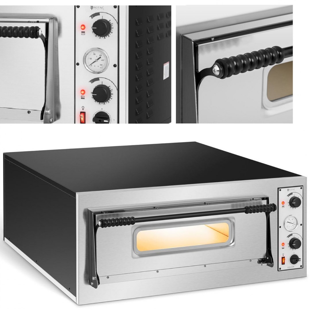 Profesjonalny piec do pizzy elektryczny jednokomorowy 6 pizz śr. 32 cm 400 V 7200 W ITALY Royal Catering Profesjonalny piec do pizzy elektryczny jednokomorowy 6 pizz śr. 32 cm 400 V 7200 W ITALY Royal Catering