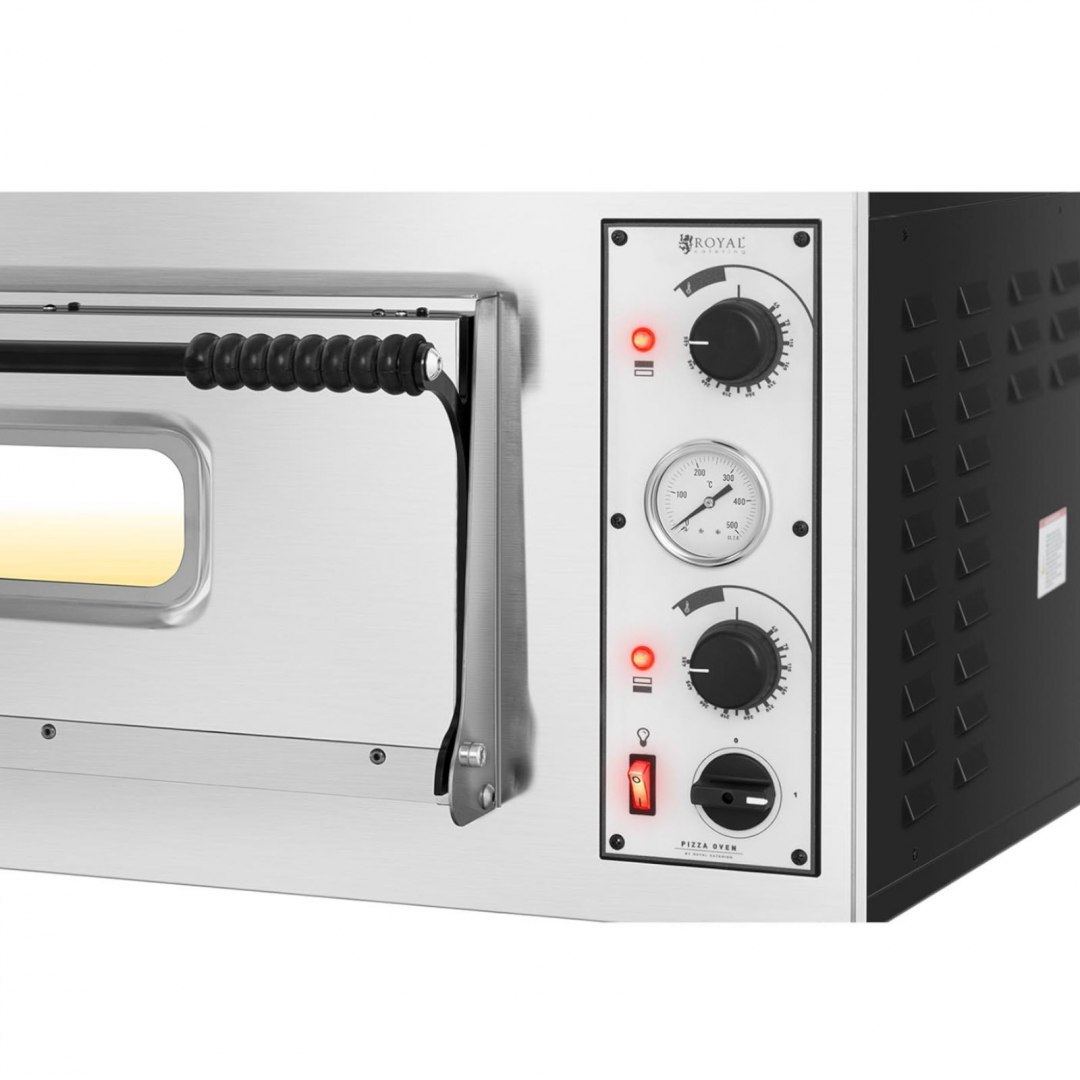 Profesjonalny piec do pizzy elektryczny jednokomorowy 6 pizz śr. 32 cm 400 V 7200 W ITALY Royal Catering Profesjonalny piec do pizzy elektryczny jednokomorowy 6 pizz śr. 32 cm 400 V 7200 W ITALY Royal Catering