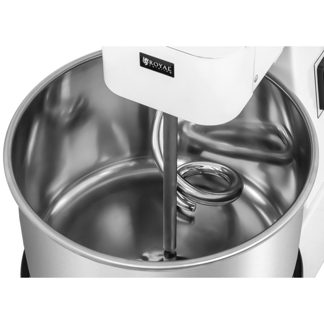 Miesiarka planetarna mikser spiralny do ciasta z wyjmowaną dzieżą 15 l 48 kg/h 750 W ITALY Royal Catering Miesiarka planetarna mikser spiralny do ciasta z wyjmowaną dzieżą 15 l 48 kg/h 750 W ITALY Royal Catering