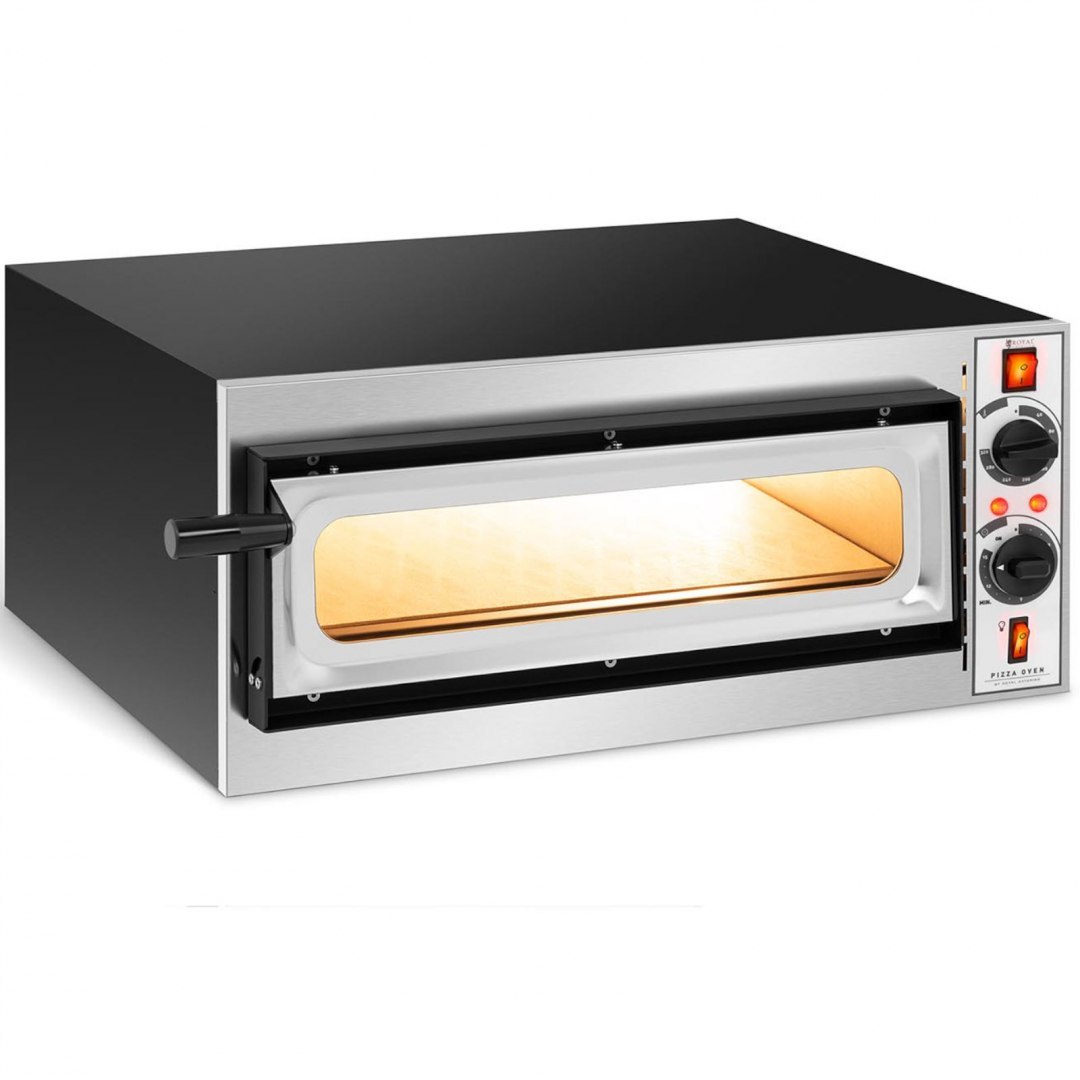 Piec do pizzy jednokomorowy z szybą 1 pizza śr. 32 cm 230 V 1600 W ITALY Royal Catering Piec do pizzy jednokomorowy z szybą 1 pizza śr. 32 cm 230 V 1600 W ITALY Royal Catering