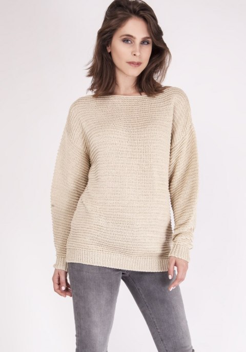 Sweter Beatrix SWE 097 Beżowy Beżowy L Sweter Beatrix SWE 097 Beżowy Beżowy L