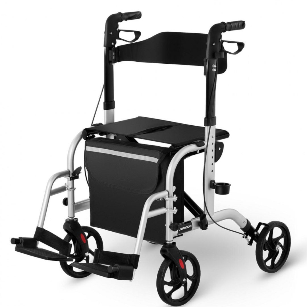 Balkonik chodzik rehabilitacyjny 2w1 z funkcją wózka składany z torbą do 136kg UNIPRODO Balkonik chodzik rehabilitacyjny 2w1 z funkcją wózka składany z torbą do 136kg UNIPRODO
