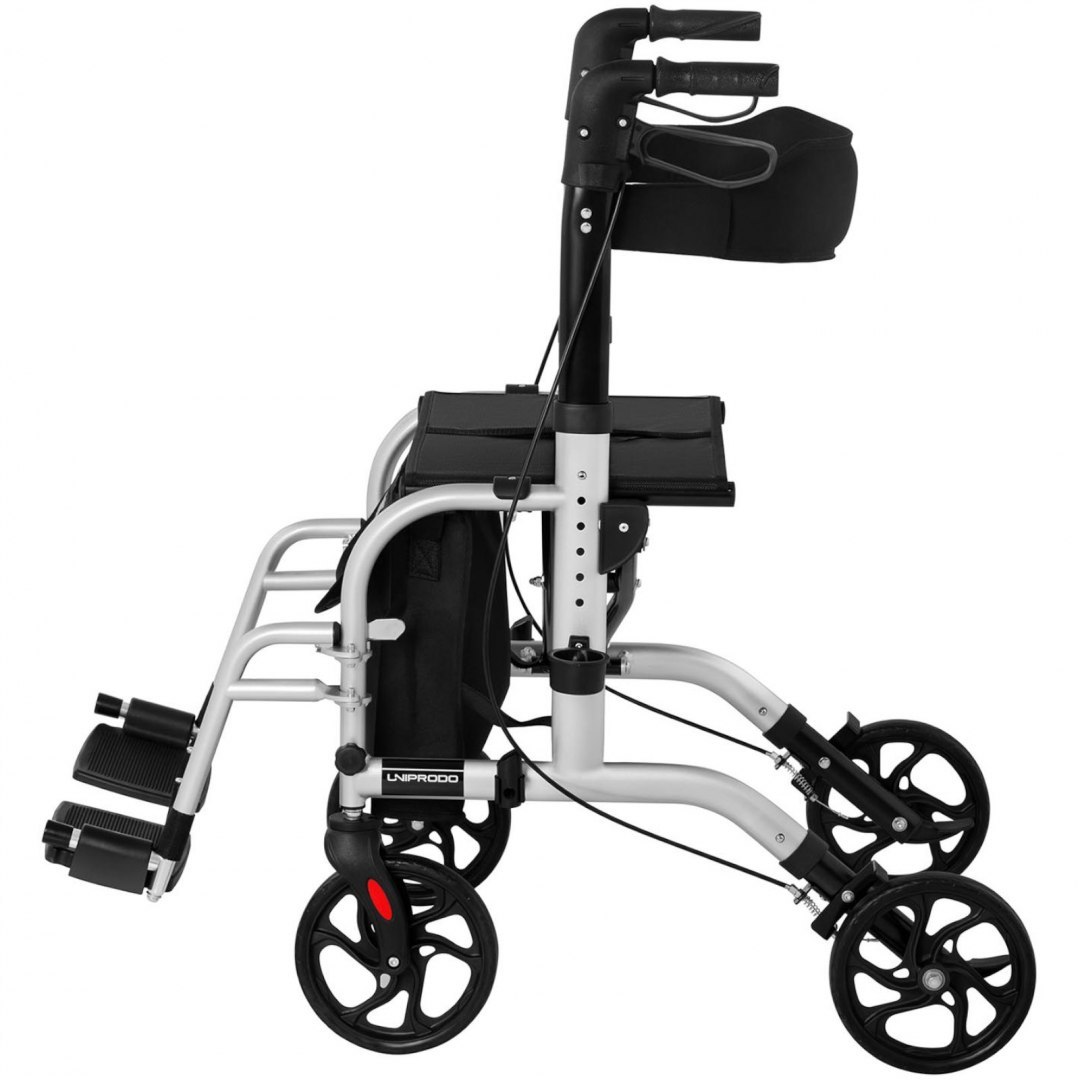 Balkonik chodzik rehabilitacyjny 2w1 z funkcją wózka składany z torbą do 136kg UNIPRODO Balkonik chodzik rehabilitacyjny 2w1 z funkcją wózka składany z torbą do 136kg UNIPRODO