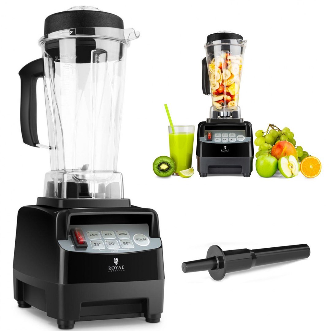 Blender kielichowy barmański do baru 2L 1500W - czarny Royal Catering Blender kielichowy barmański do baru 2L 1500W - czarny Royal Catering