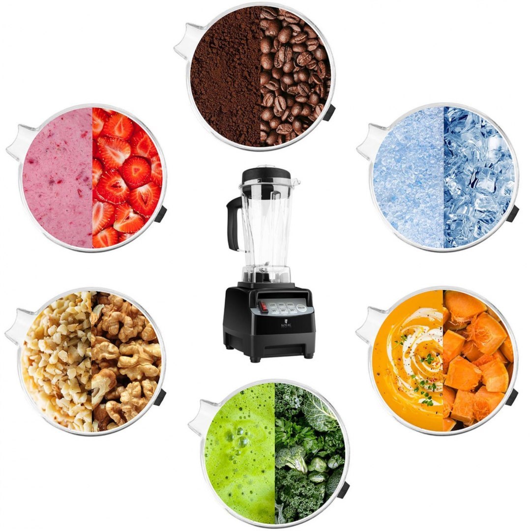 Blender kielichowy barmański do baru 2L 1500W - czarny Royal Catering Blender kielichowy barmański do baru 2L 1500W - czarny Royal Catering