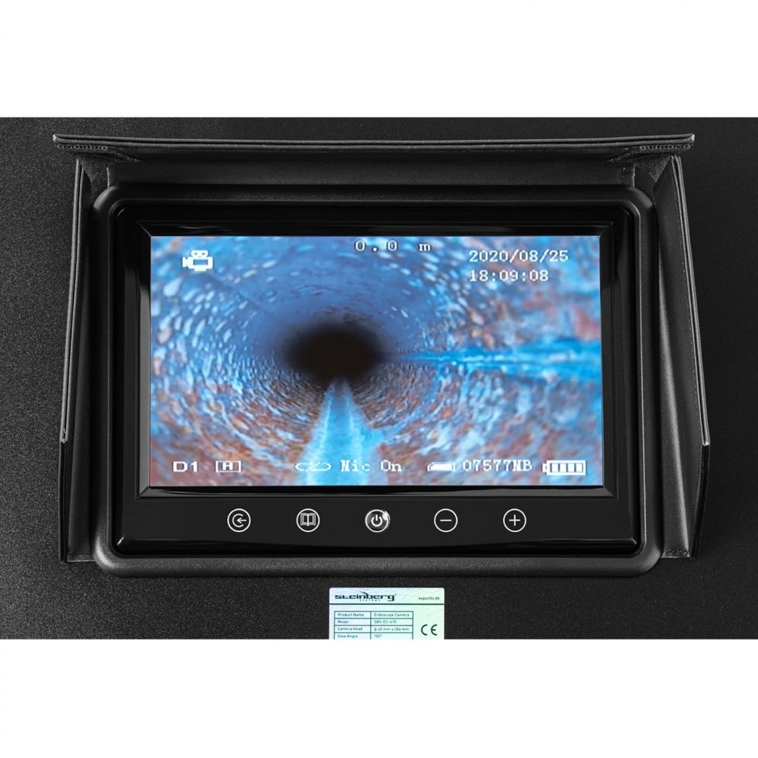Endoskop kamera inspekcyjna LCD TFT 9'' śr. rur 70-300 mm dł. 60m Steinberg Systems Endoskop kamera inspekcyjna LCD TFT 9'' śr. rur 70-300 mm dł. 60m Steinberg Systems