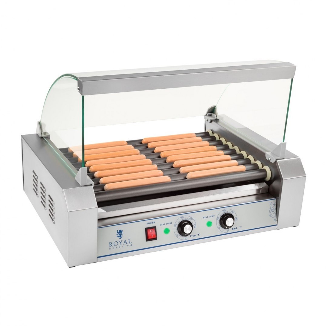 Grill rolkowy z szybą Roller grill z rolkami z teflonu 9T Royal Catering Grill rolkowy z szybą Roller grill z rolkami z teflonu 9T Royal Catering