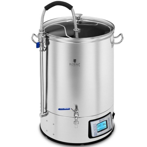 Kocioł warzelny zacierny do produkcji piwa stal nierdzewna 2500W LCD 40L Royal Catering Kocioł warzelny zacierny do produkcji piwa stal nierdzewna 2500W LCD 40L Royal Catering