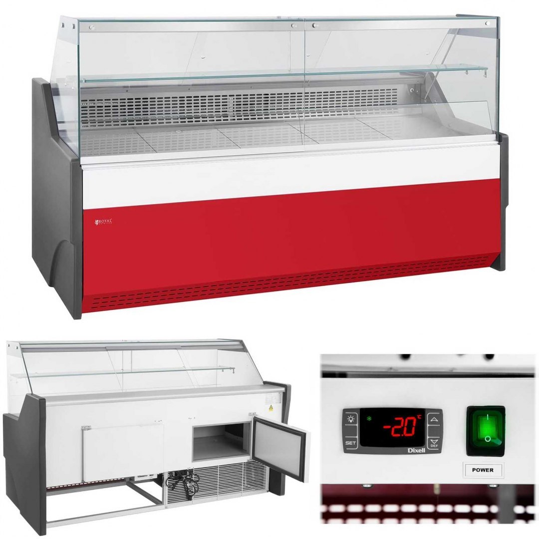 Lada witryna chłodnicza sklepowa handlowa ze szklaną osłoną od -2 do 2C 470L 195cm Royal Catering Lada witryna chłodnicza sklepowa handlowa ze szklaną osłoną od -2 do 2C 470L 195cm Royal Catering