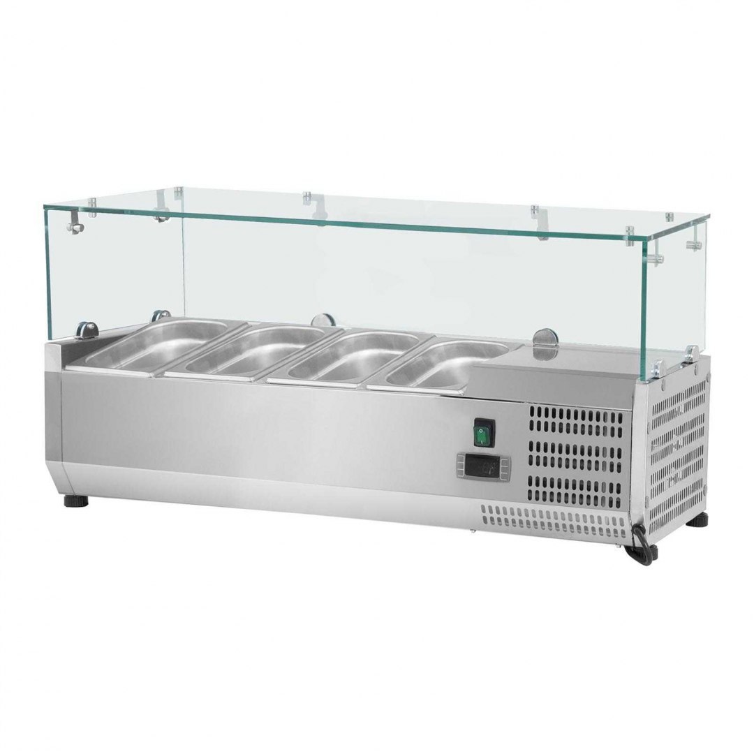 Nadstawa chłodnicza ze szklaną osłoną 3x GN1/3 i 1x GN1/2 120cm Royal Catering Nadstawa chłodnicza ze szklaną osłoną 3x GN1/3 i 1x GN1/2 120cm Royal Catering